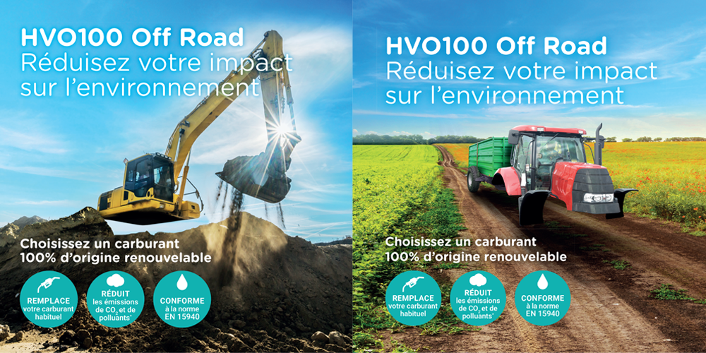 Biocarburant HVO100 Non Routier TotalEnergies